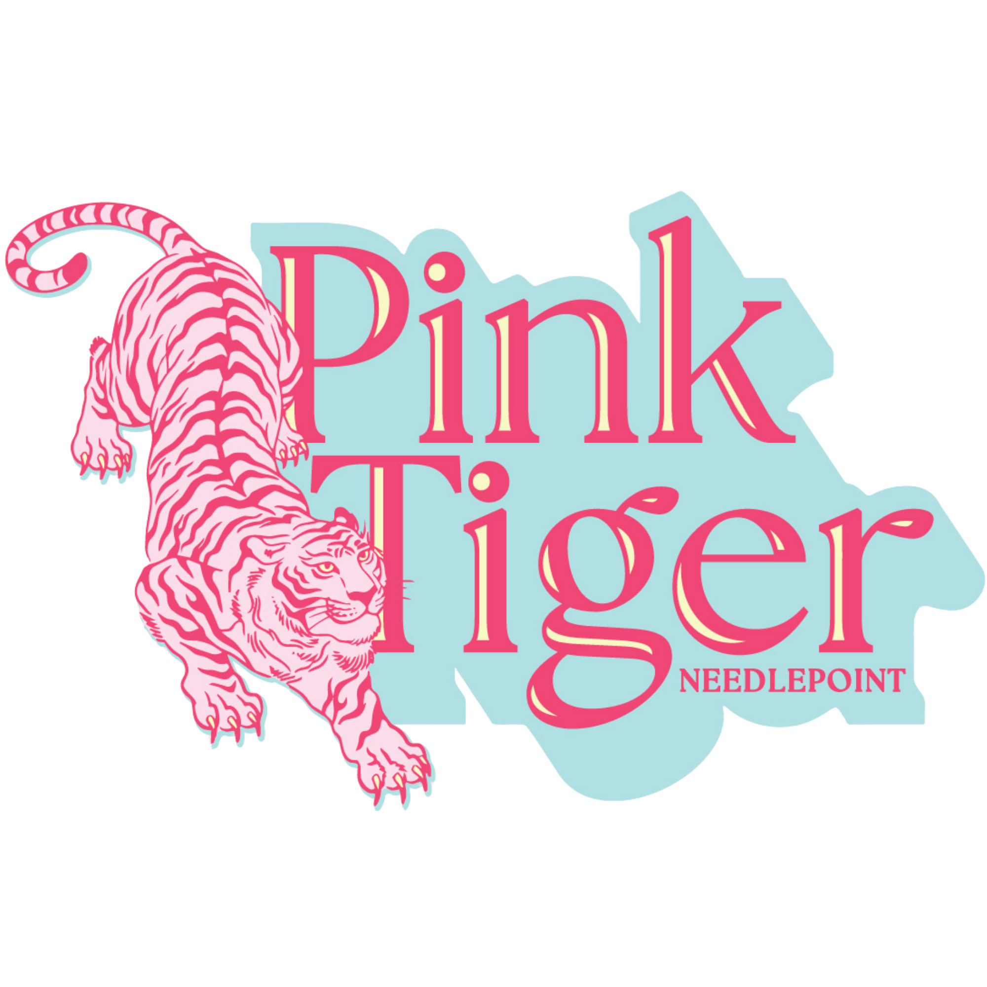 Pink Tiger Needlepoint